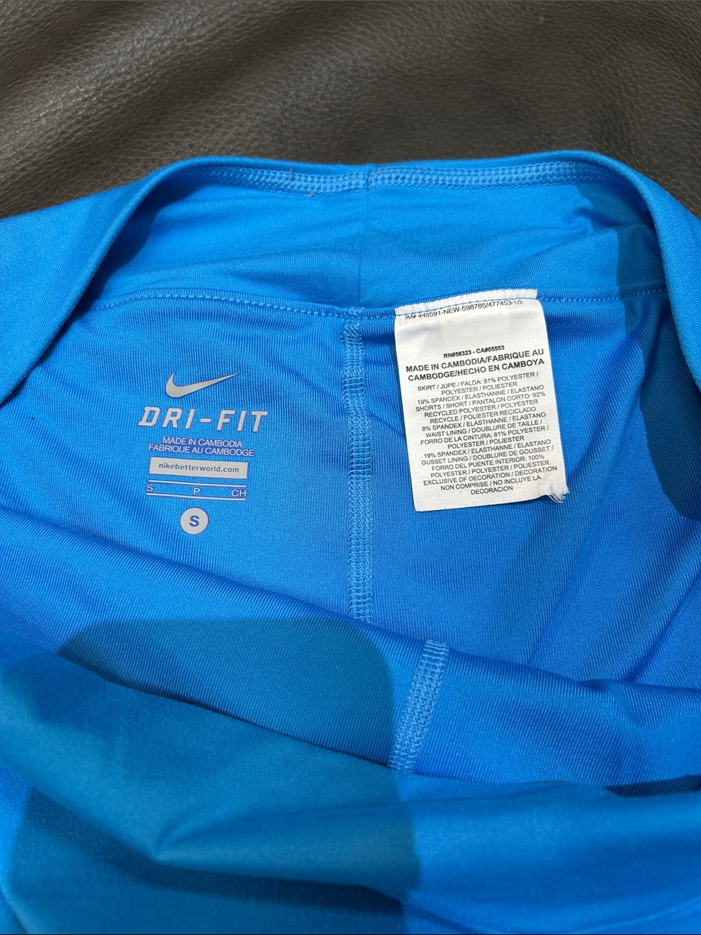 Nike Bright Blue Athletic Skort with White Swoosh - Picture 6 of 6